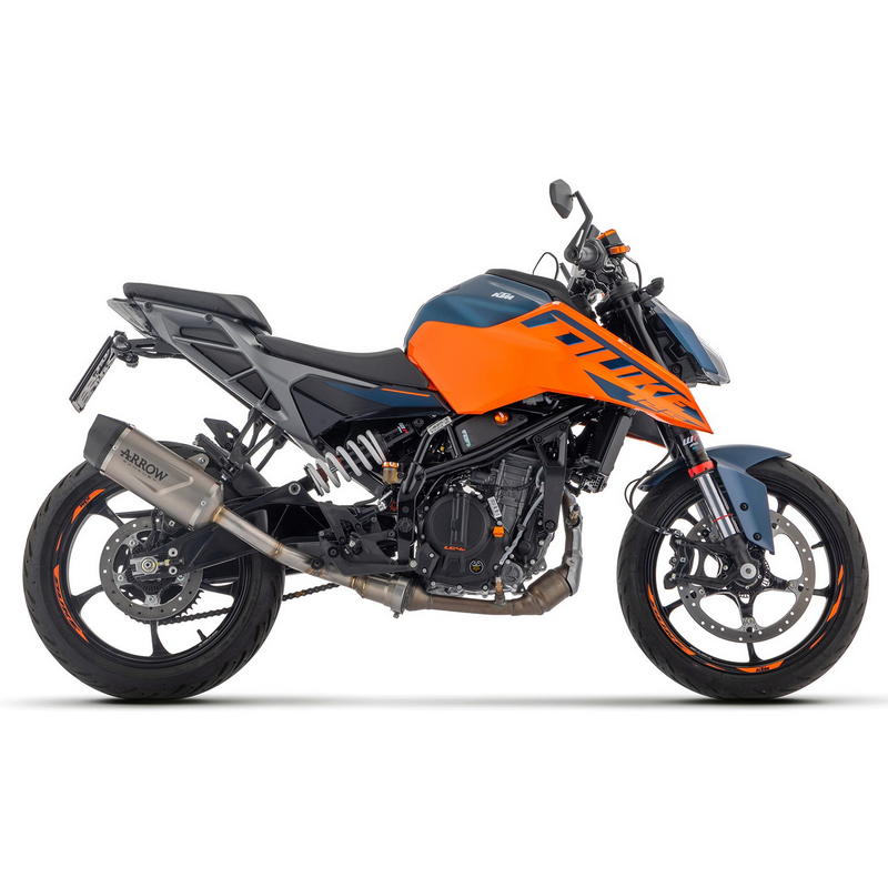 Escape Indy Race EVO titanio fondo carbono KTM Duke 125 / Duke 390 2024-