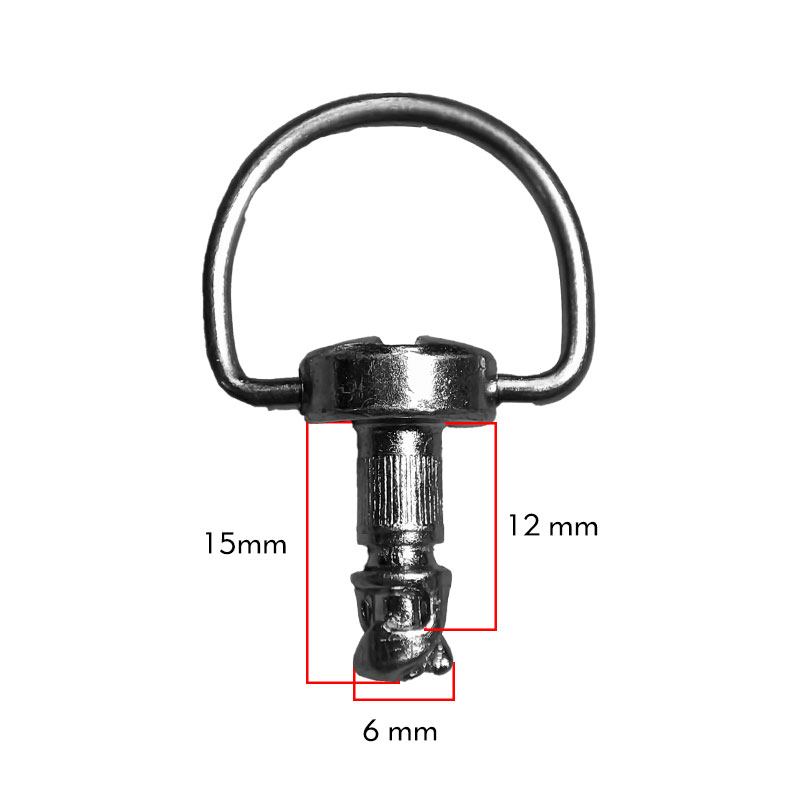 Kit tornillo rapido con anillo M6x12mm grapa de clip