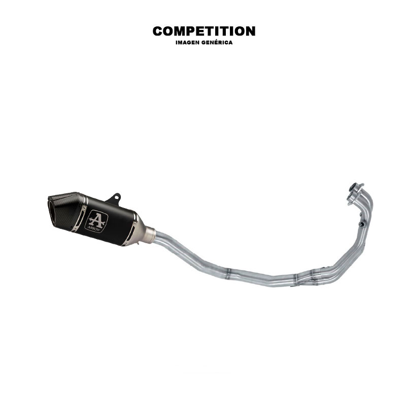 Sistema completo racing Triumph Trident 660 2021-2024 con escape Veloce aluminio Dark