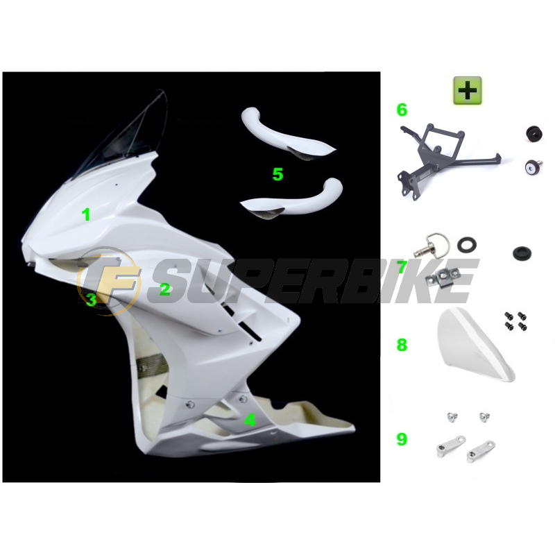 Kit transformación parte frontal Aprilia Tuono V4 2021-2024 a Aprilia RSV4 2021-2024