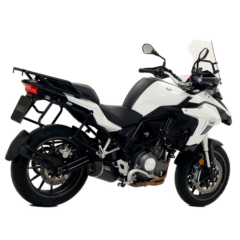 Escape Race-Tech aluminio Dark fondo carbono para Benelli TRK 502 2017-2020