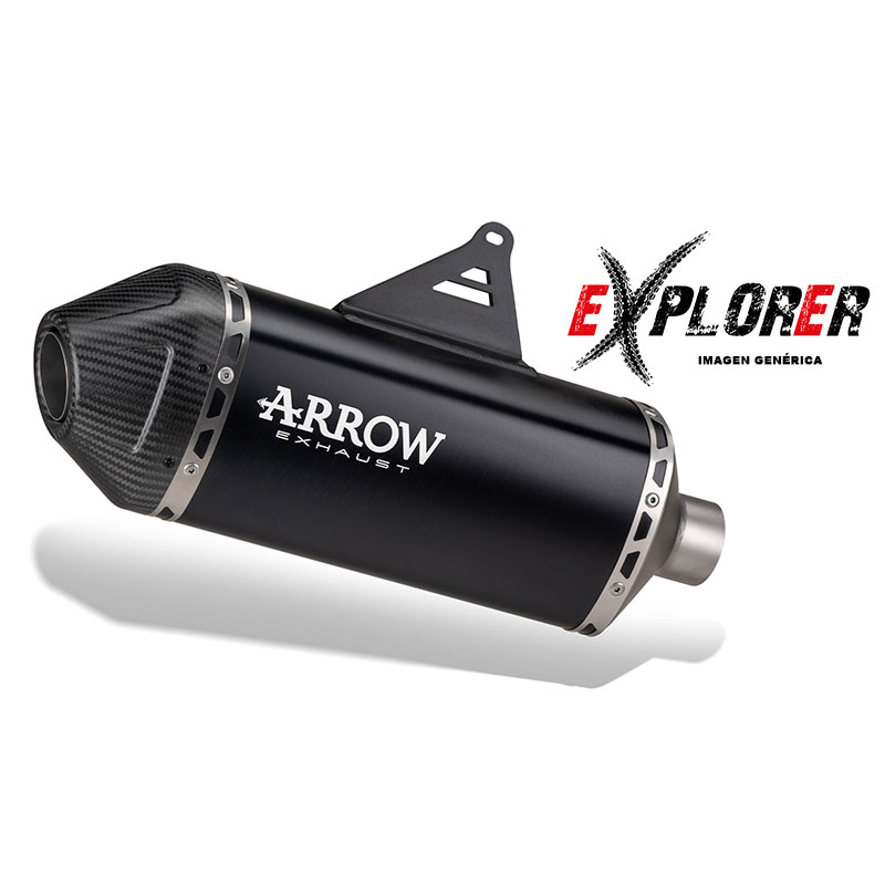 Kit completo con escape Explorer aluminio Dark KTM 690 Enduro R / 690 SMC R 2025-2026
