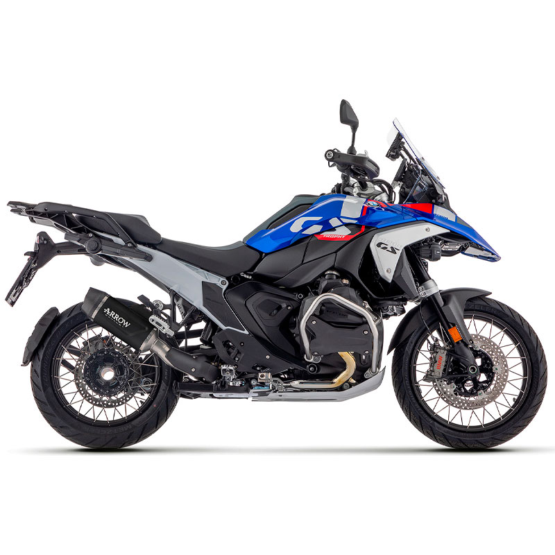 Escape Indy Race EVO aluminio Dark fondo carbono BMW R1300GS 2024-