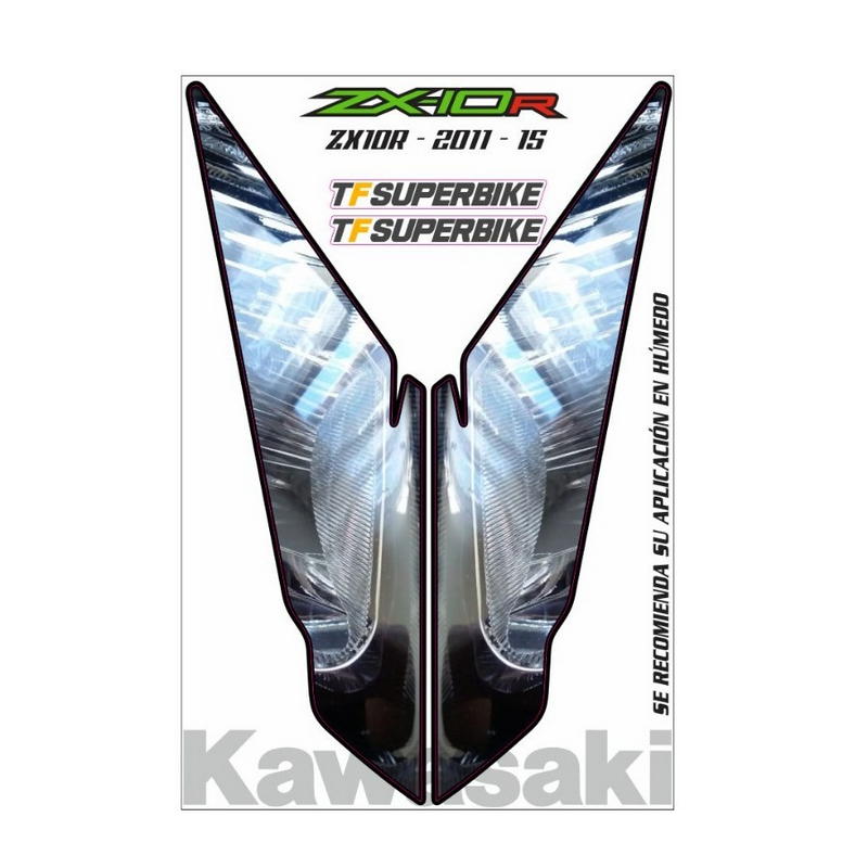 Adhesivos réplica faros Kawasaki ZX10-R 2011-2015