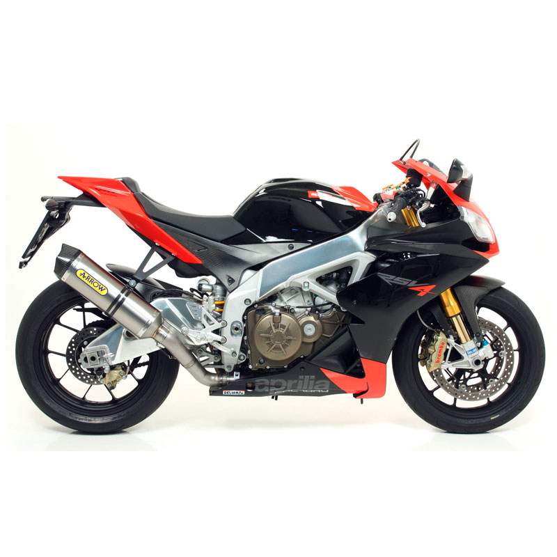 Escape Race-Tech homologado titanio fondo carbono Aprilia RSV4 2009-2018 / Tuono V4 2011-2018