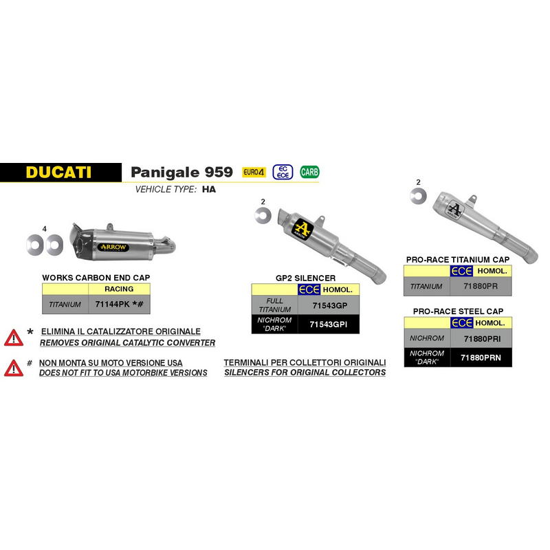 Escape GP2 Dark Ducati Panigale 959 2016-2019