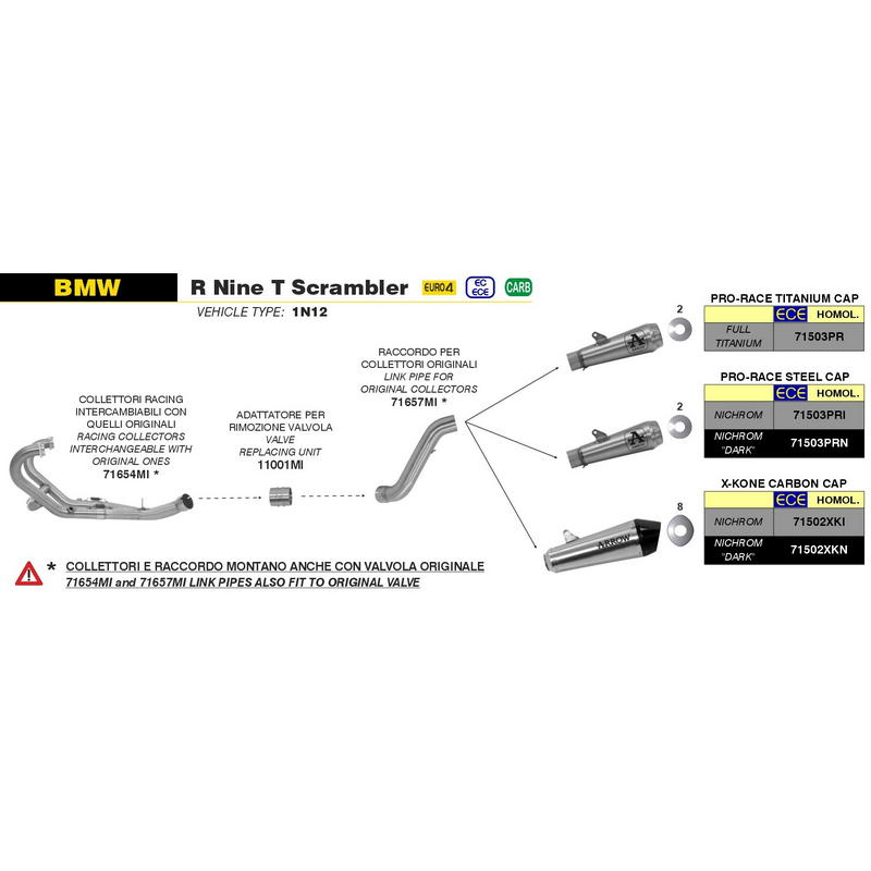 Escape Pro-Race titanio BMW R Nine T 2014-2019 / Scrambler 2016-2019