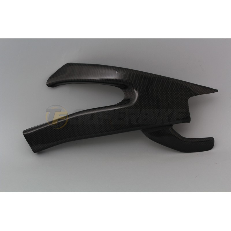 Protector basculante lado izquierdo+chain guard Yamaha R6 2017-2025 fibra de carbono