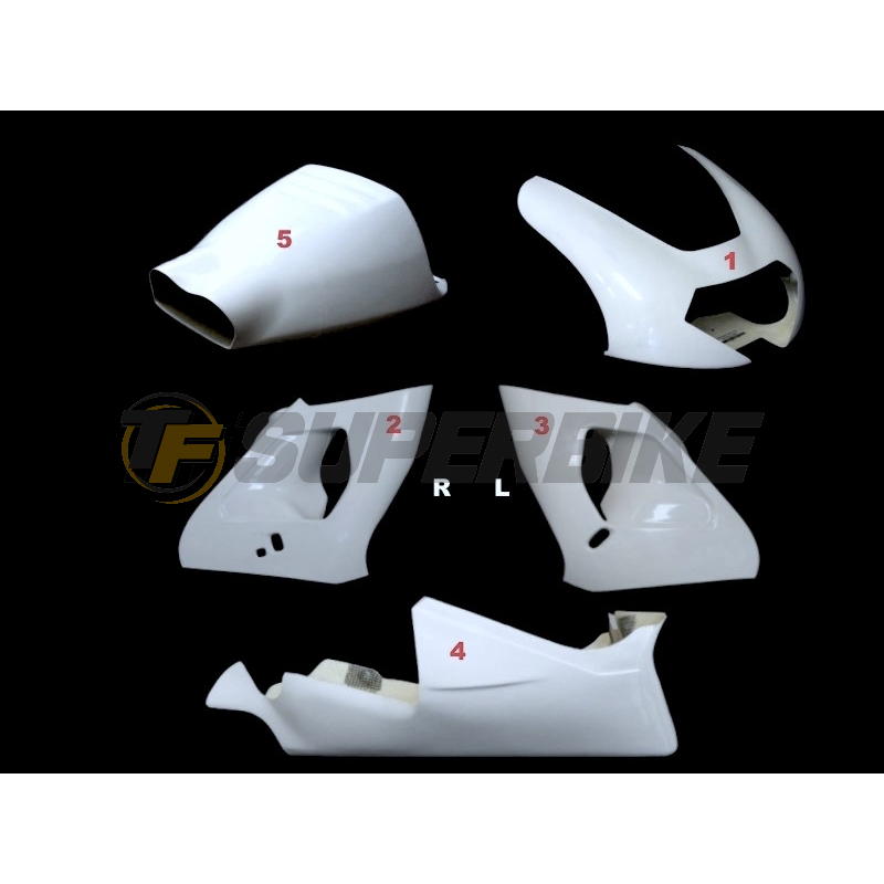 Carenado de fibra Street Aprilia RSV Mille 1000 2001-2003 con colín v2
