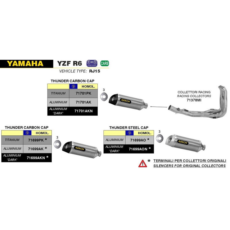 Colectores racing Yamaha YZF R6 2008-2011