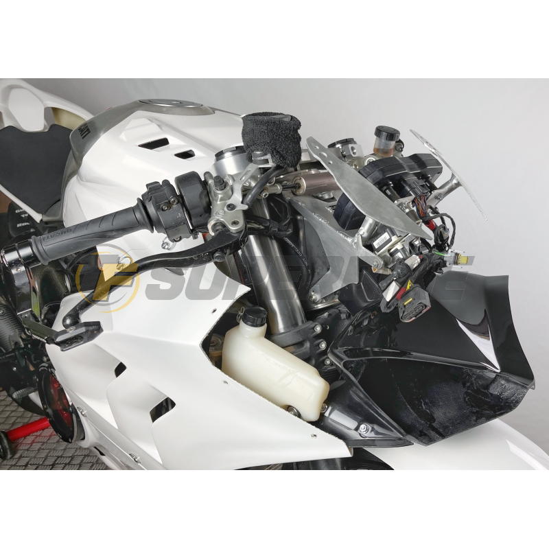 Araña duraluminio Racing plata Ducati Panigale V4 / V4R  2018-2024 con ram air Motoforza