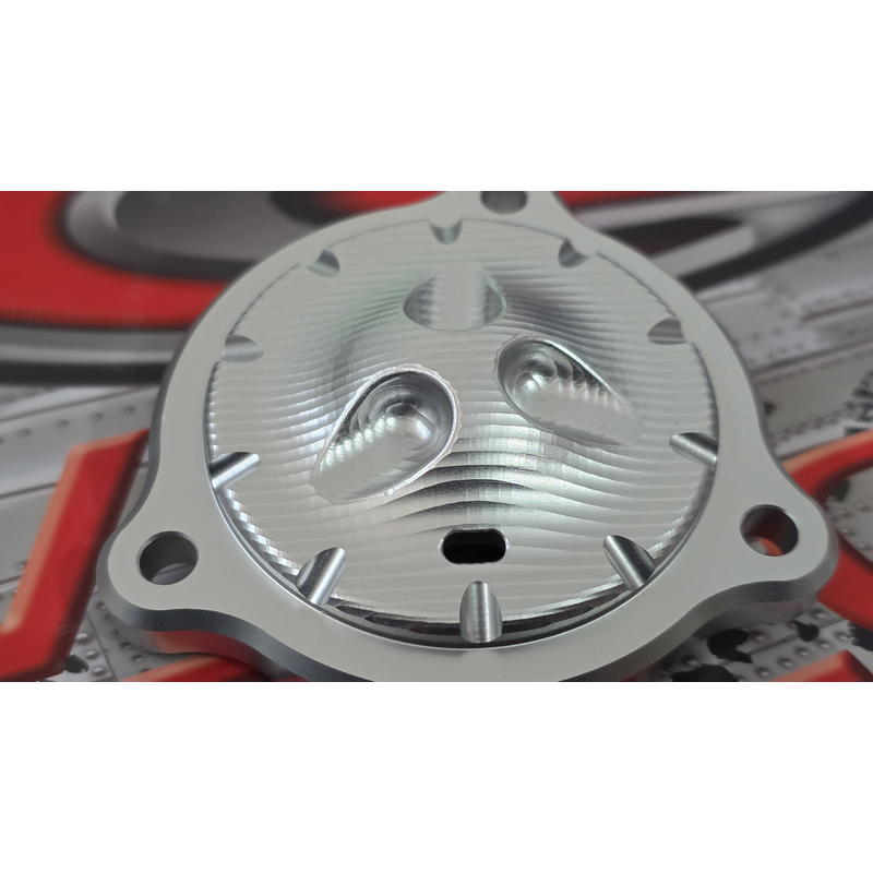 Tapa carter CNC bomba agua Yamaha T-Max 530 2012-2016 color plata