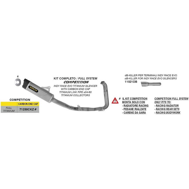 Sistema completo Competition full titanium para Suzuki GSX-8R / GSX-8S 2024-