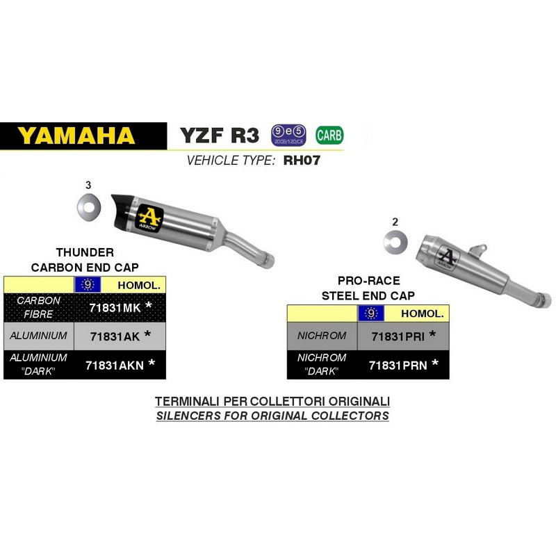 Escape Pro-Race Nichrom Dark Yamaha R3 / MT-03 / R25