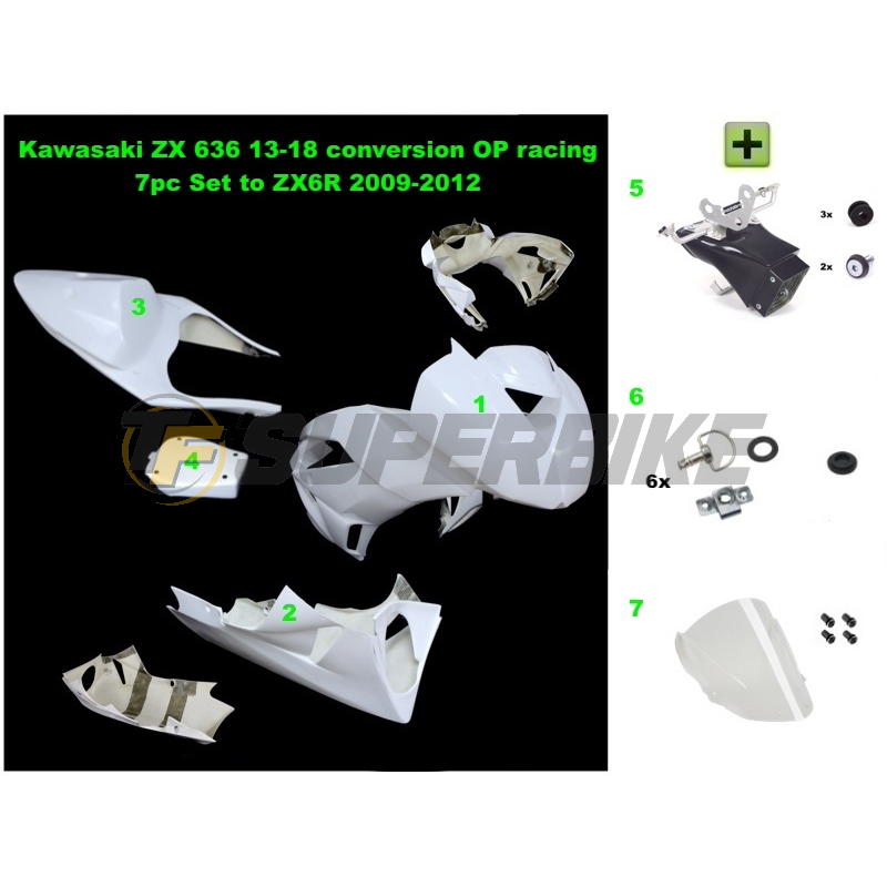 Kit transformación v2 Kawasaki ZX-6R 2009-2012 a Kawasaki ZX-6R 2013-2018