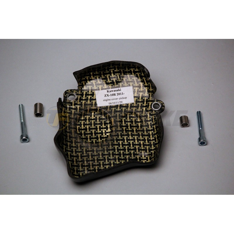 Kit 3 piezas protectores cárter Kawasaki ZX10R 2011-2020 fibra de carbono