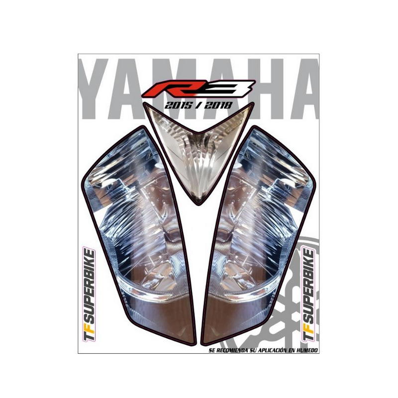 Adhesivos réplica faros Yamaha R3 2015-2018