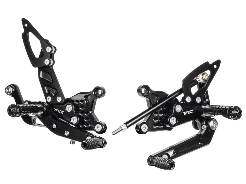 Estriberas regulables Aprilia RSV4 RF/Tuono V4 RF 2017-2023 cambio INVERTIDO