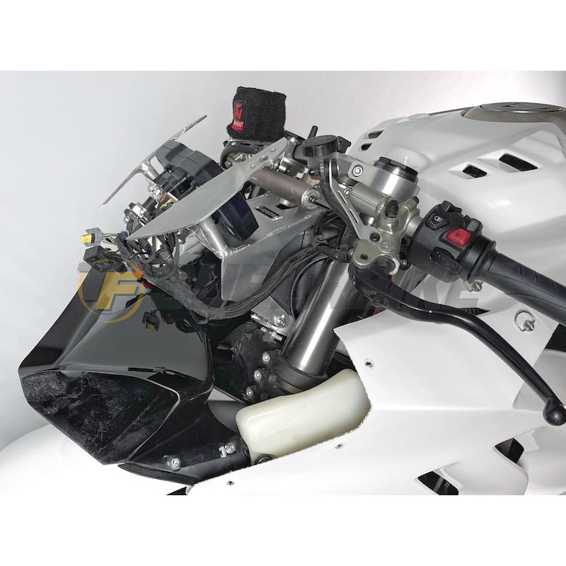 Araña duraluminio Racing plata Ducati Panigale V4 / V4R  2018-2024 con ram air Motoforza