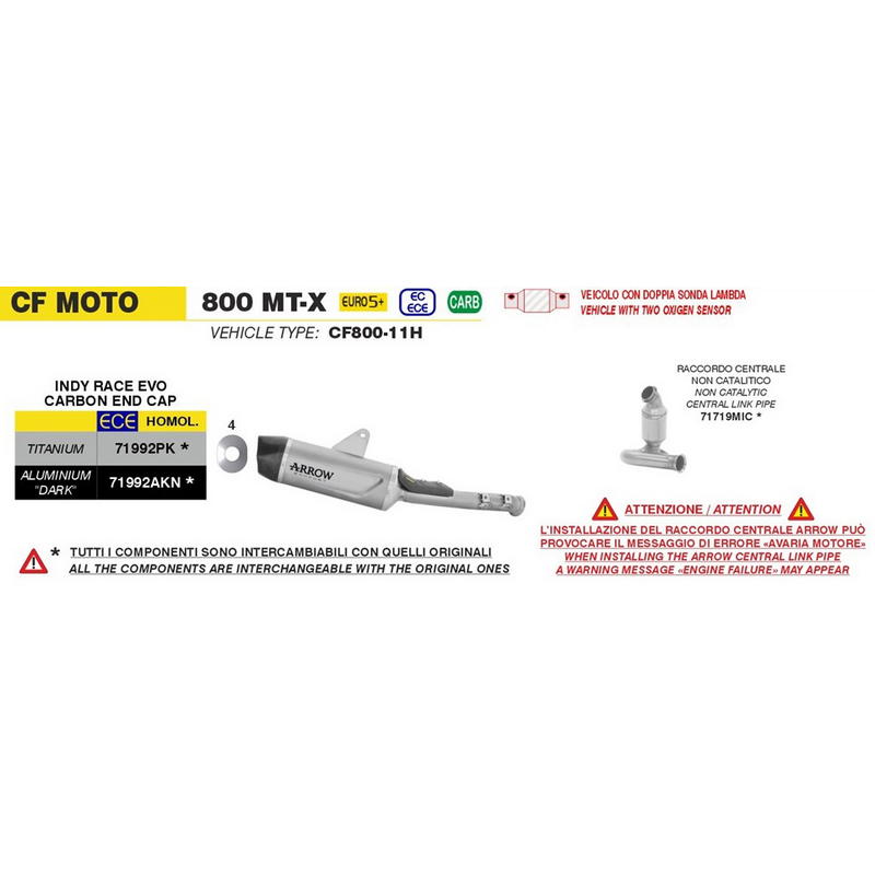 Conector central para CF Moto 800 MT / MT-X 2025