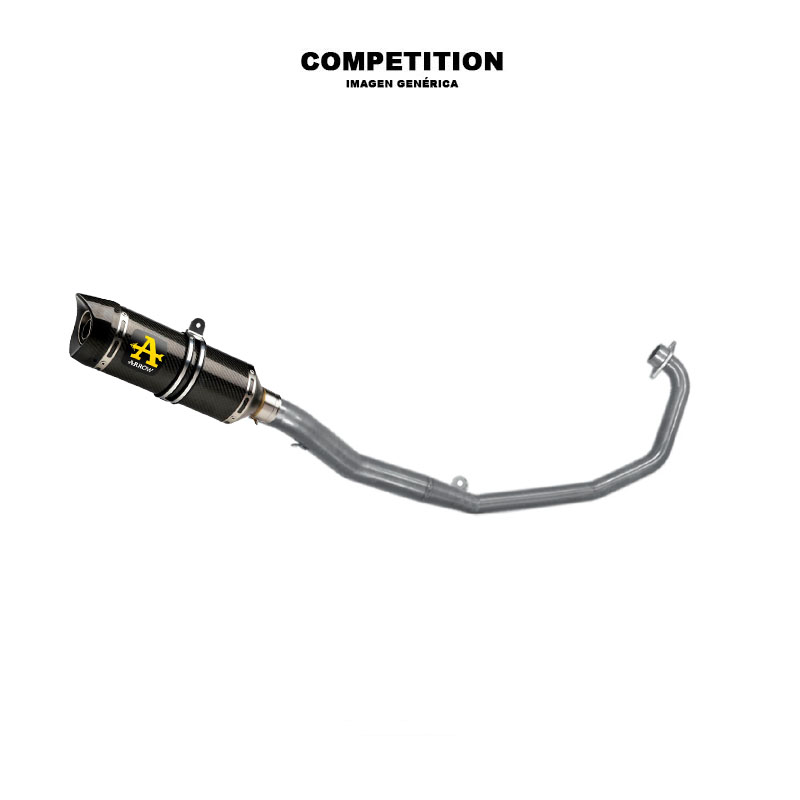Sistema completo con escape Thunder carbono Honda CB125R 2021-2024