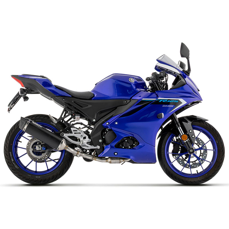 Sistema completo con escape Icon aluminio Dark YZF-R125 / MT-125 2024-2026