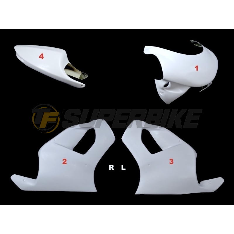 Carenado de fibra Aprilia RS 125 RS / SP / Extrema 1995-1998 para asiento original