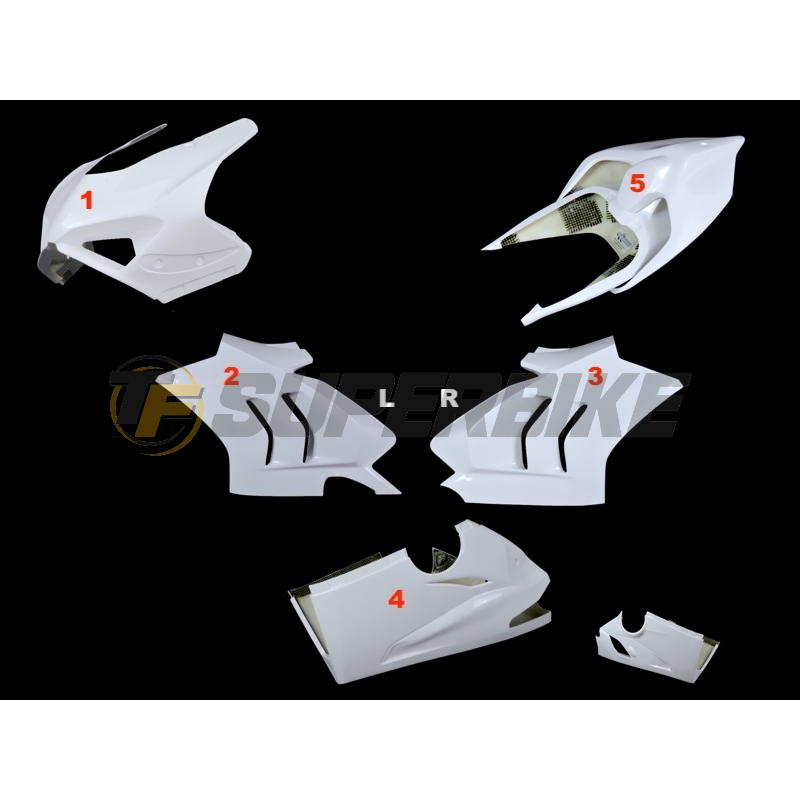 Carenado de fibra Ducati Panigale V4 / V4S / V4R 2018-2021 escape Akrapovic