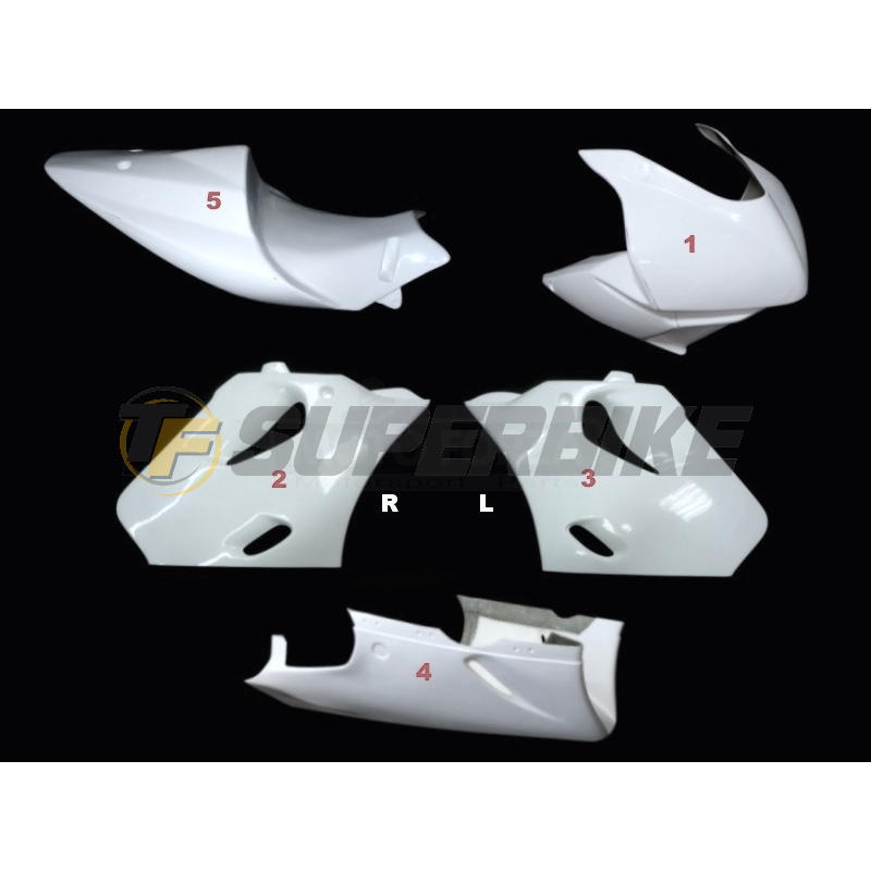Carenado de fibra Suzuki SV 650 N / S / SV 1000 2003-2015 5 piezas colín racing