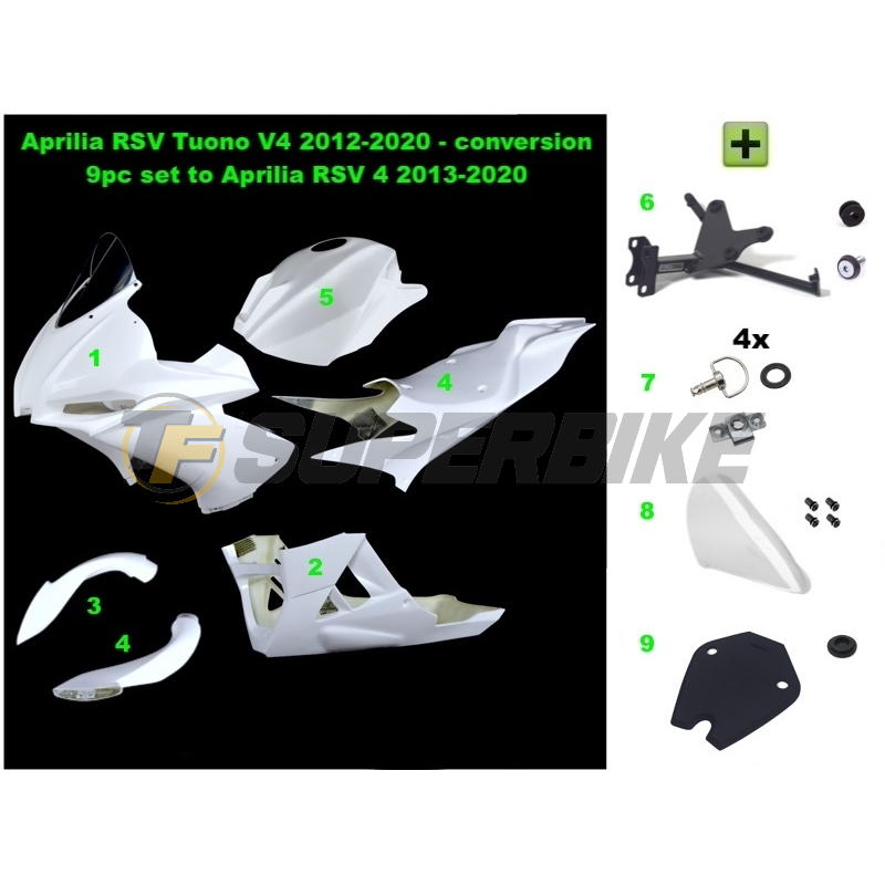 Kit transformación Aprilia Tuono V4 R 2011-2015 a Aprilia RSV4 2015-2020