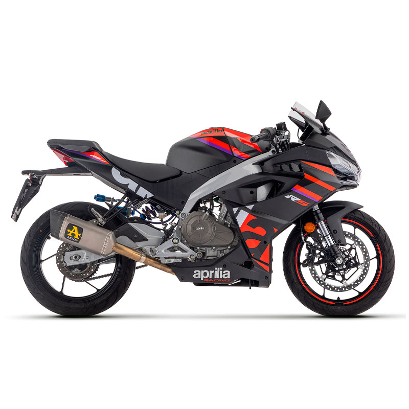 Sistema completo racing Aprilia RS 457 / Tuono 457 2024-2026 con escape Pista titanio