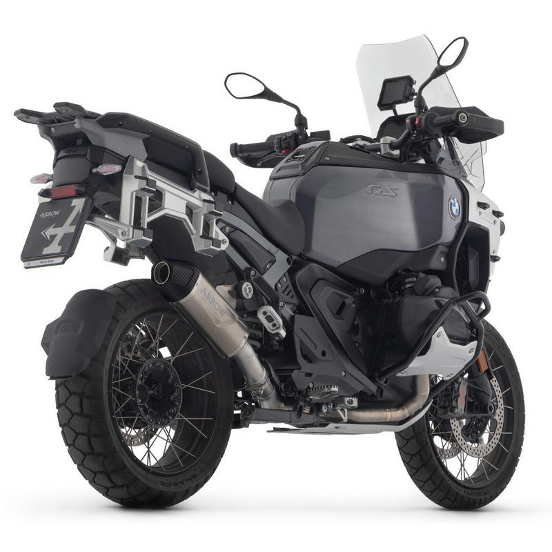 Escape Indy Race EVO titanio fondo carbono BMW R1300GS Adventure 2024-