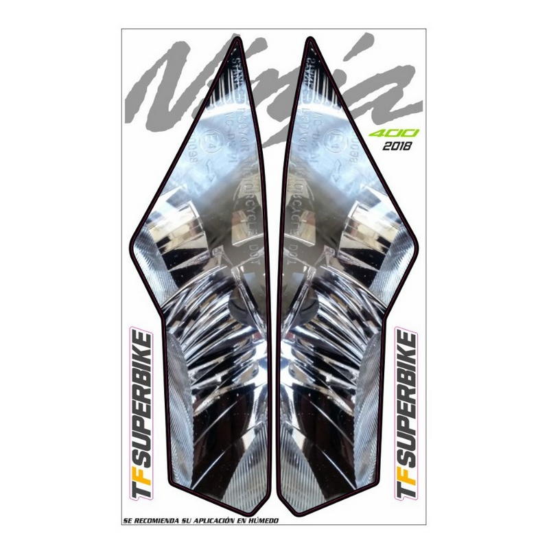 Adhesivos réplica faros Kawasaki Ninja 400 2018-2023