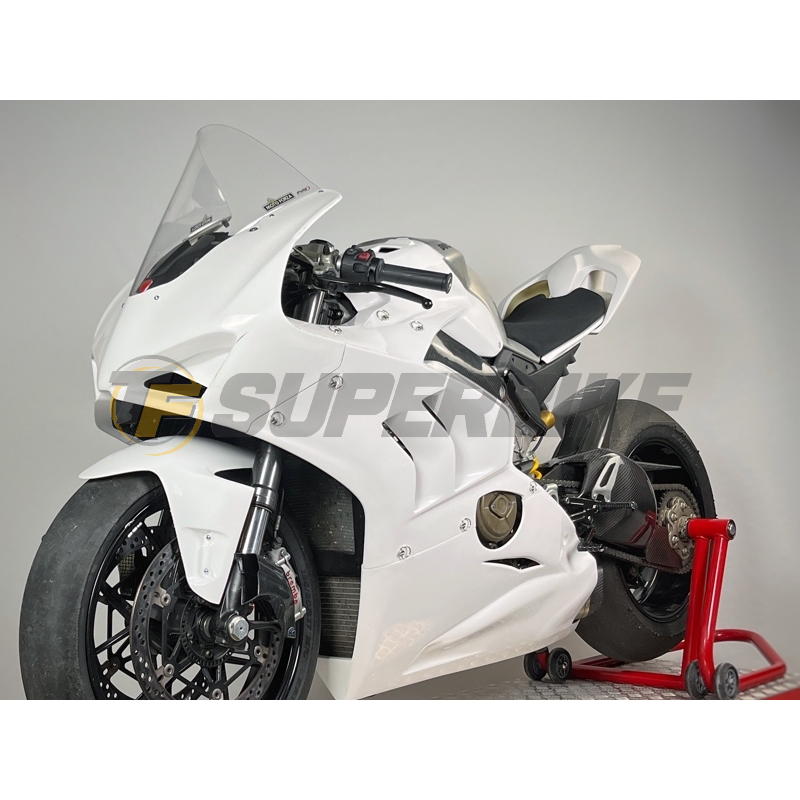 Carenado de fibra Ducati Panigale V4 / V4S / V4R 2018-2021 escape racing y frontal sin soporte alas
