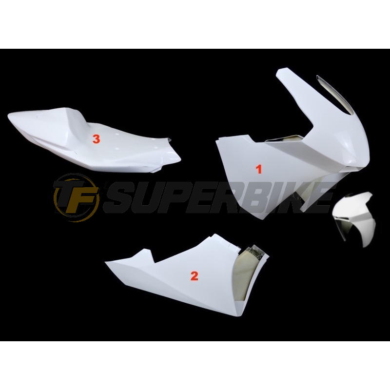 Carenado de fibra Kawasaki ER-6 2006-2012 tipo Supertwin colín Kawasaki