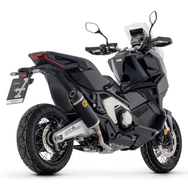 Escape Race-Tech aluminio Dark fondo carbono versión corta Honda X-ADV 750 2021-