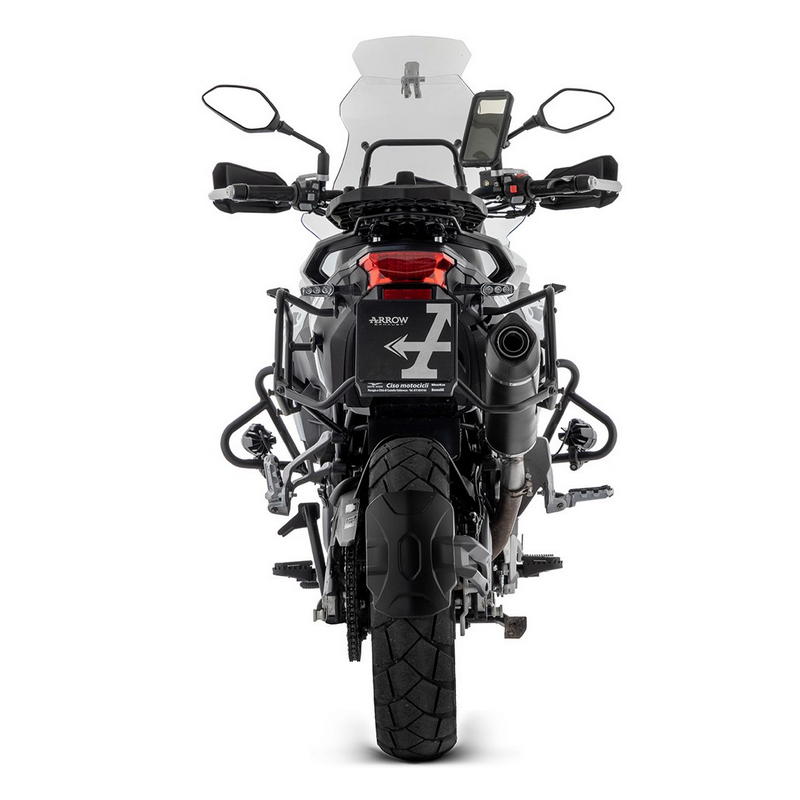 Escape Indy Race EVO aluminio Dark fondo carbono para Benelli TRK 502 X 2021-2023