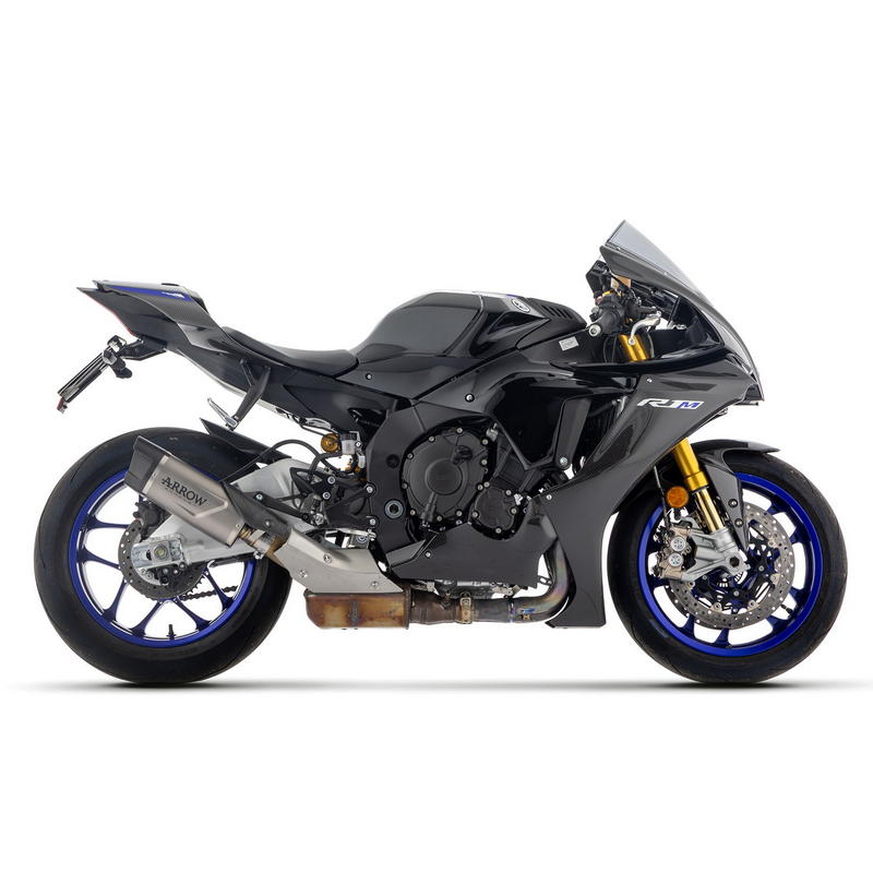Escape Indy-Race EVO homologado aluminio Dark fondo carbono Yamaha R1 2025-