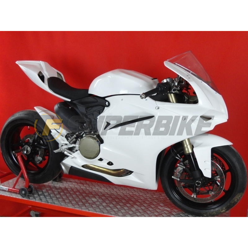 Carenado de fibra Ducati Panigale 959 / 1299 colín asiento original y escape racing