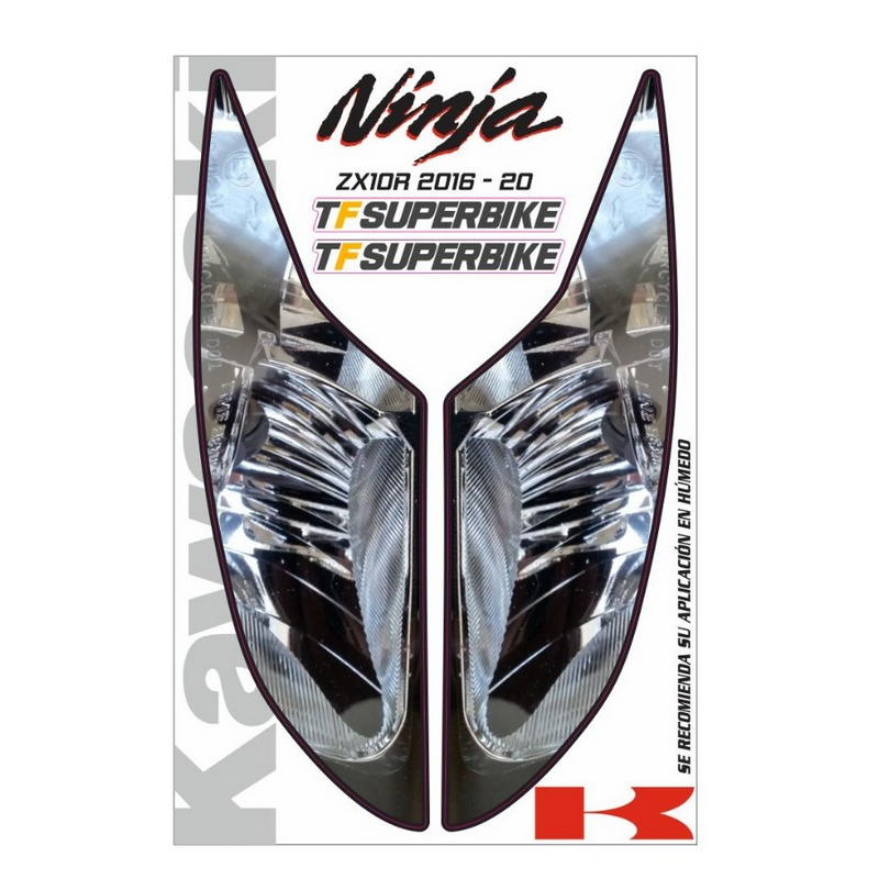 Adhesivos réplica faros Kawasaki ZX10-R 2016-2020