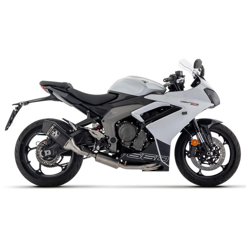 Sistema completo homologado escape Veloce aluminio Dark para Triumph Daytona 660 2024-