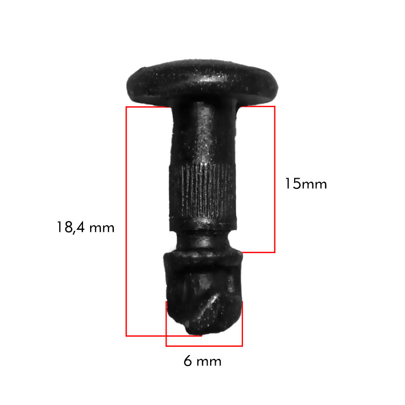 Tornillo rapido M6x15mm cabeza plana
