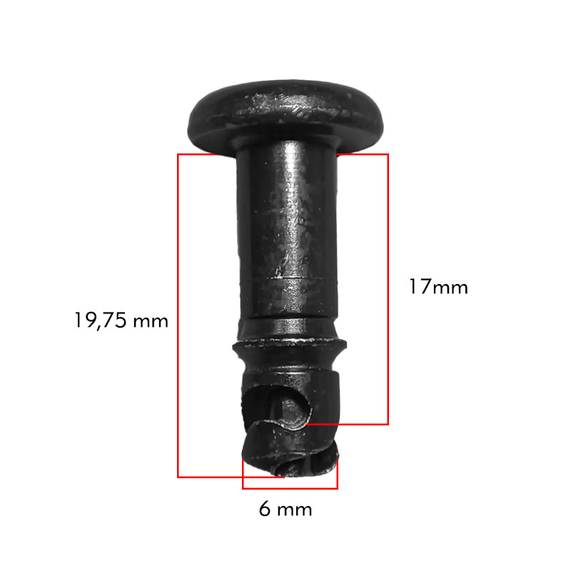 Tornillo rapido M6x17mm cabeza plana
