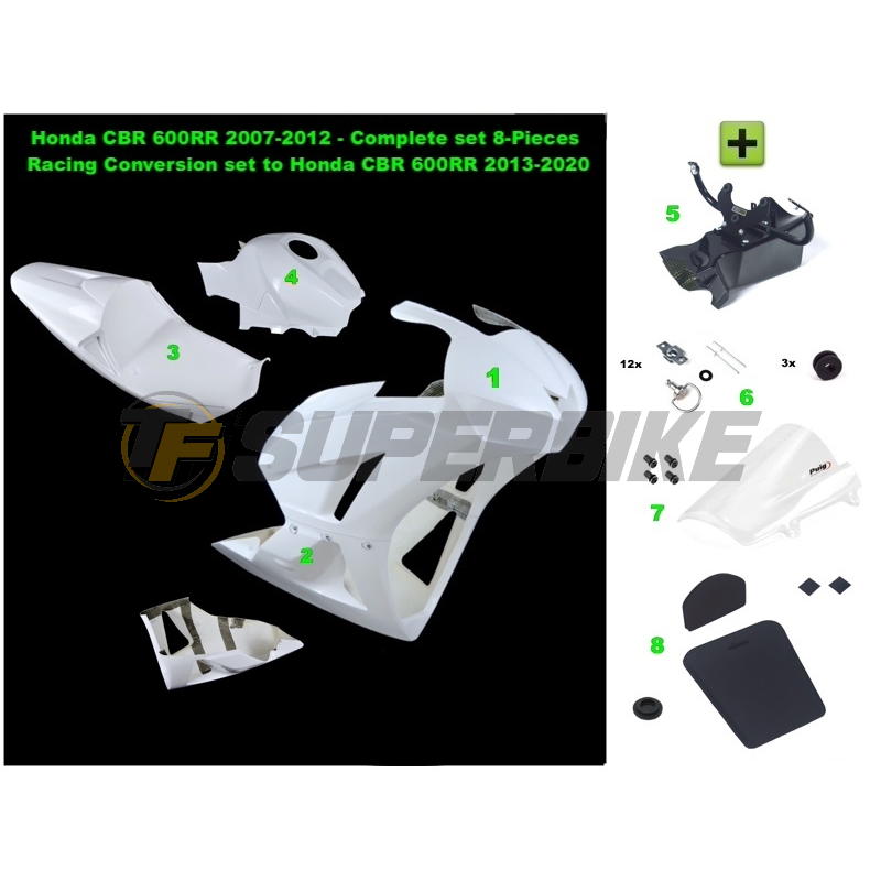 Kit transformación Honda CBR600RR 2007-2012 a Honda CBR600RR 2023-