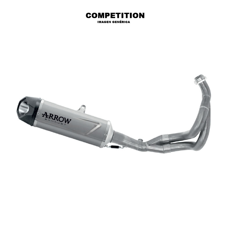 Sistema completo Kawasaki Ninja 650 / Z650 2021-2023 Indy Race EVO aluminio Dark fondo carbono