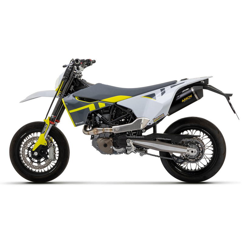 Escape Race-Tech aluminio Dark fondo carbono Husqvarna 701 Enduro/Supermoto 2017-2024