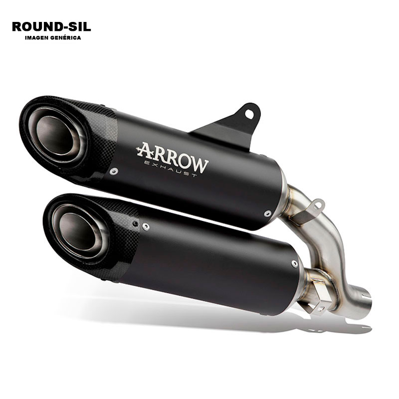 Escapes Round Sil titanio Dark con conector acero Ducati Hypermotard / Hypermotard SP V2 2026