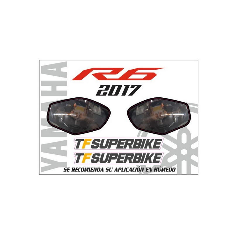 Adhesivos réplica faros Yamaha R6 2017-2024