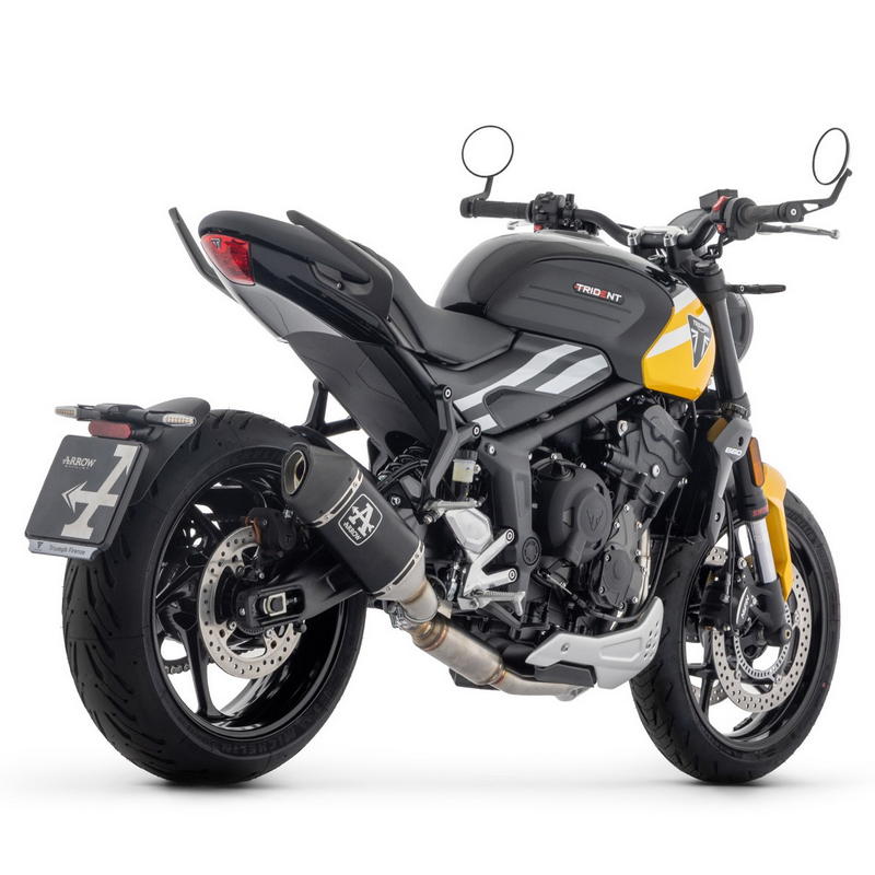 Sistema completo homologado con escape Veloce aluminio Dark Triumph Trident 660 2025-
