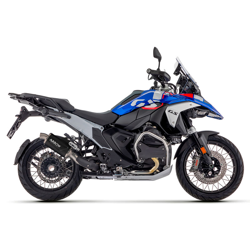 Escape Indy Race EVO aluminio Dark fondo en acero BMW R1300GS / Adventure 2024-